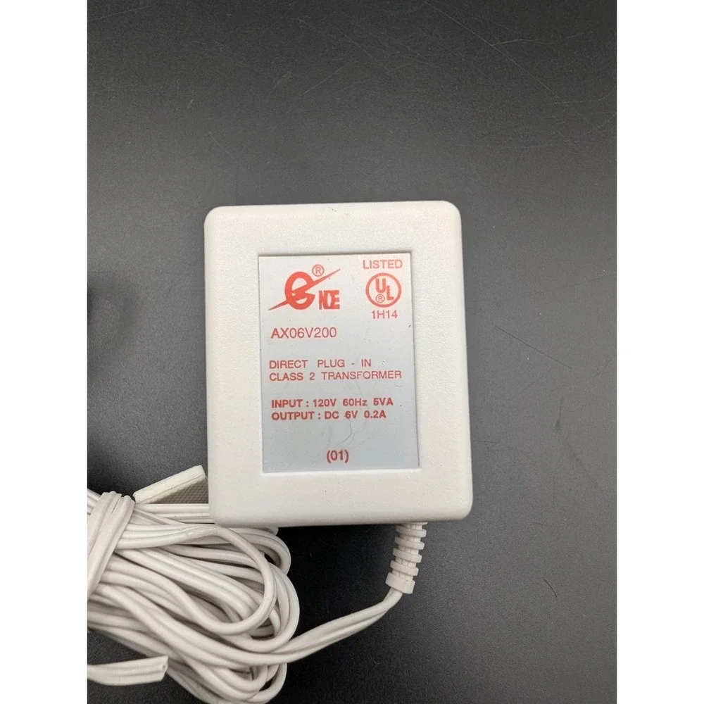 NCE AX06V200 Direct Plug-in Class 2 Transformer 120V 60HZ 6VA DC 6V .2A